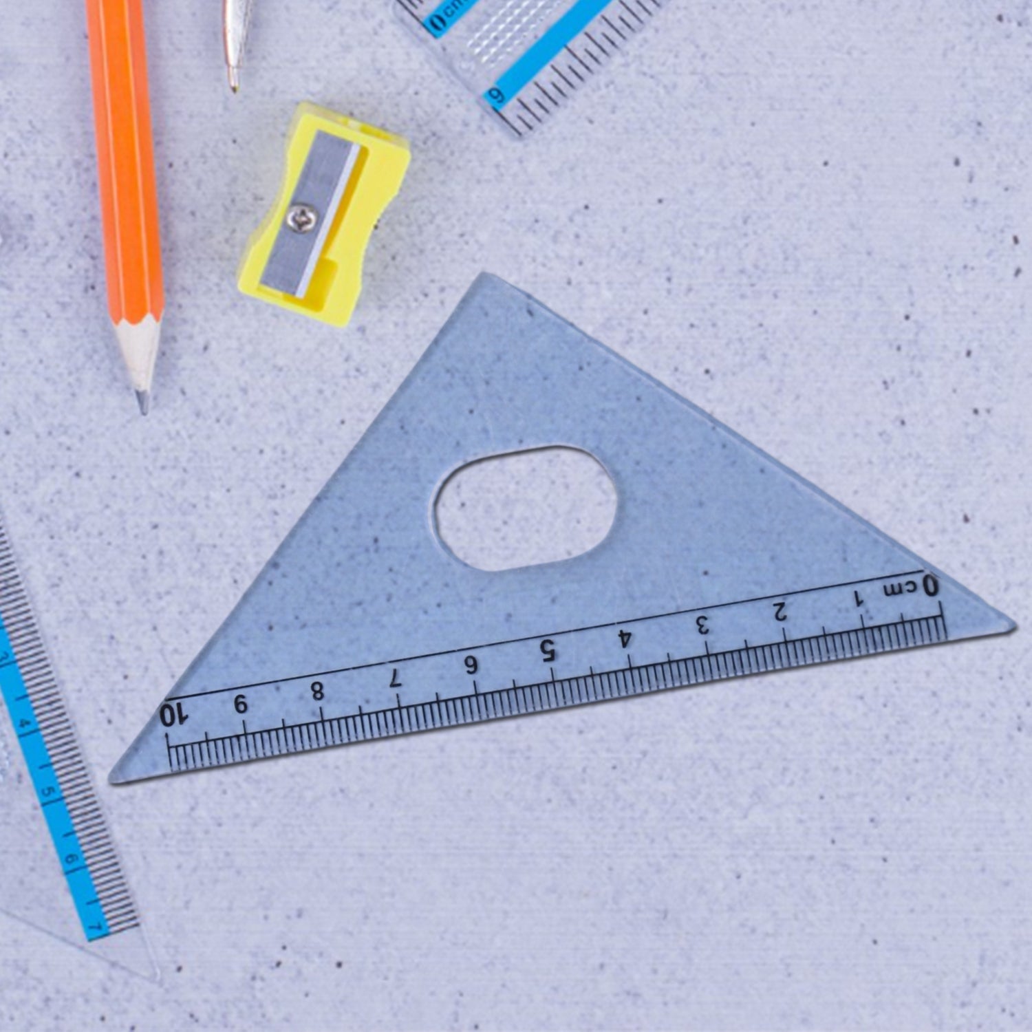 Transparent Plastic Set Square Ruler Kit (3 Pc) Transparent Plastic Set Square Ruler Kit (3 Pc)